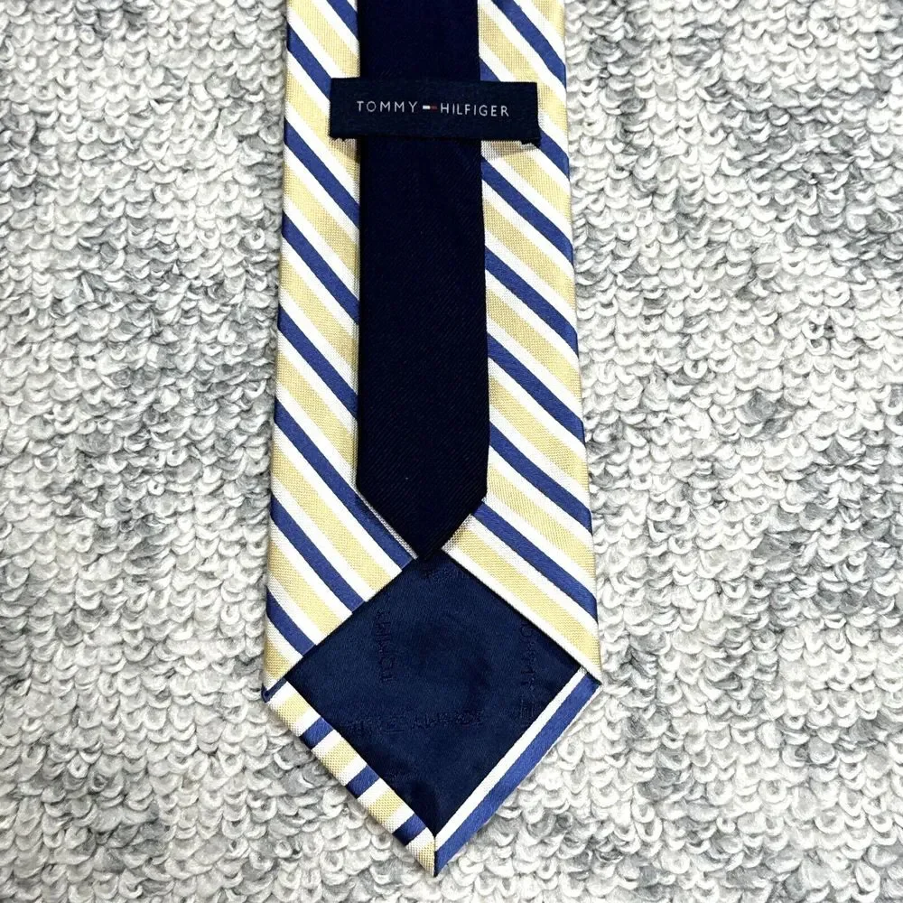 Tommy Hilfiger Men's‎ One Size Blue Green Classic Diagonal Striped Tie 3.5